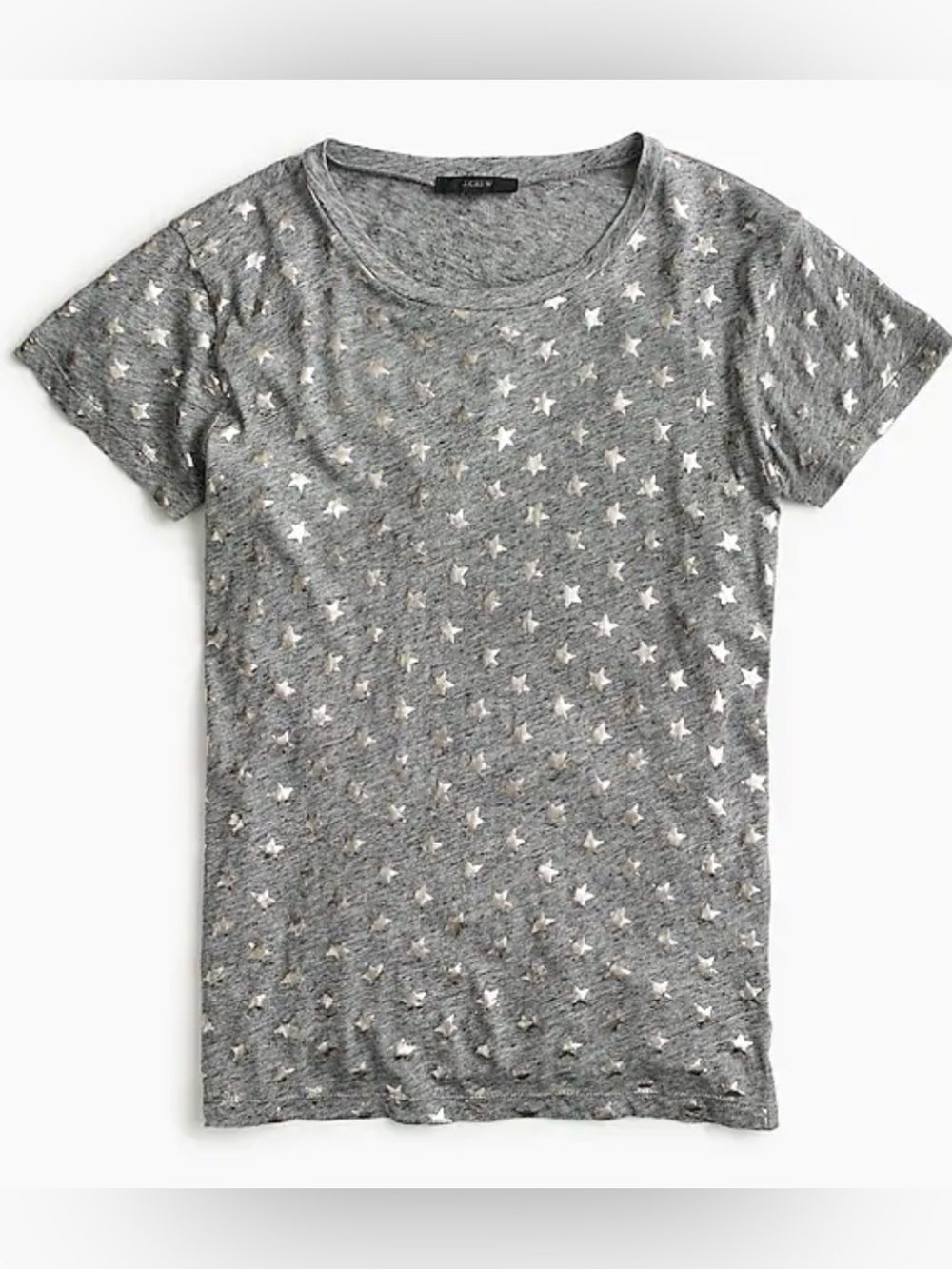 J. Crew Grey and Silver Star T-Shirt